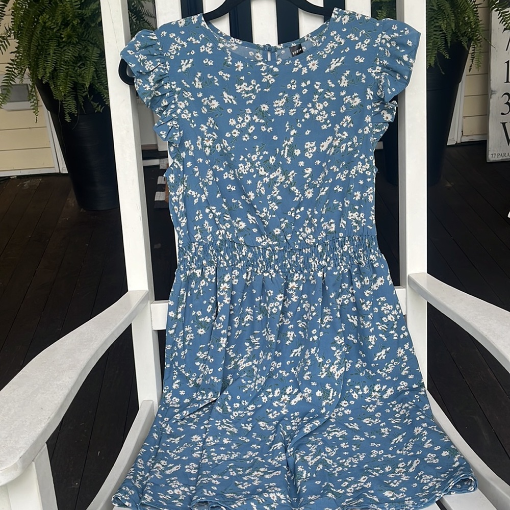 SHEIN Blue Floral Dress